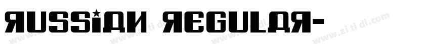 Russian Regular字体转换